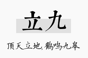 立九名字的寓意及含义