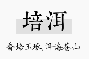 培洱名字的寓意及含义