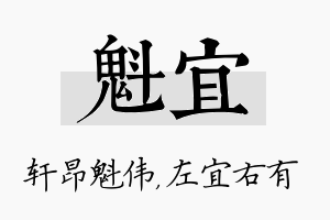 魁宜名字的寓意及含义