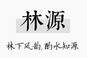 林源名字的寓意及含义