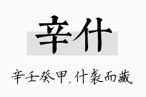 辛什名字的寓意及含义