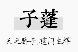 子蓬名字的寓意及含义