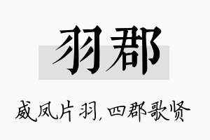 羽郡名字的寓意及含义