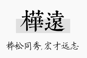 桦远名字的寓意及含义