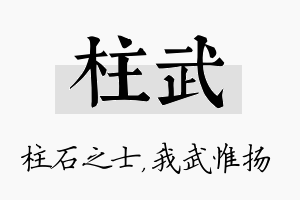 柱武名字的寓意及含义