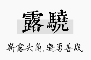 露骁名字的寓意及含义