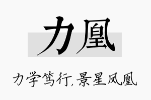 力凰名字的寓意及含义