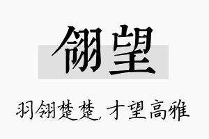 翎望名字的寓意及含义