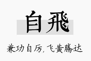 自飞名字的寓意及含义