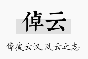 倬云名字的寓意及含义