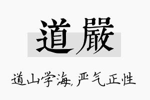 道严名字的寓意及含义