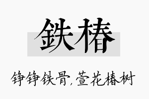 铁椿名字的寓意及含义