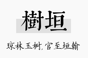 树垣名字的寓意及含义