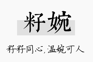 籽婉名字的寓意及含义