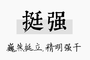 挺强名字的寓意及含义