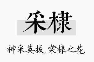 采棣名字的寓意及含义