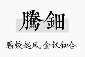 腾钿名字的寓意及含义