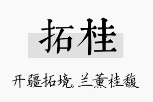 拓桂名字的寓意及含义