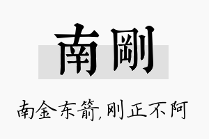 南刚名字的寓意及含义