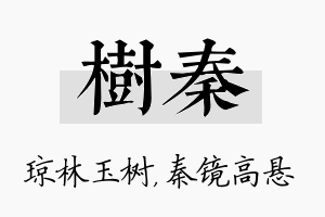 树秦名字的寓意及含义