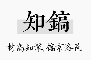 知镐名字的寓意及含义