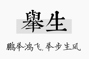 举生名字的寓意及含义