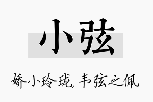 小弦名字的寓意及含义