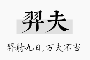 羿夫名字的寓意及含义