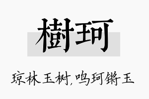 树珂名字的寓意及含义