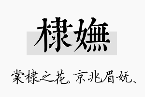 棣妩名字的寓意及含义