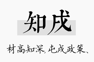 知戌名字的寓意及含义