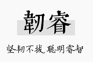 韧睿名字的寓意及含义