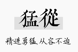 猛从名字的寓意及含义