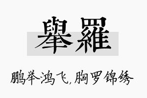 举罗名字的寓意及含义