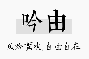 吟由名字的寓意及含义