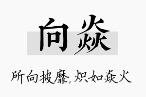 向焱名字的寓意及含义