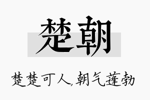 楚朝名字的寓意及含义