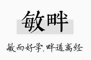 敏畔名字的寓意及含义