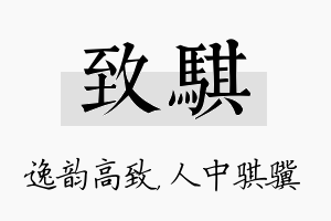 致骐名字的寓意及含义