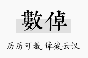 数倬名字的寓意及含义