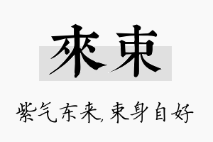 来束名字的寓意及含义