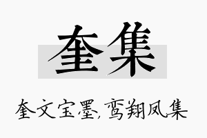 奎集名字的寓意及含义