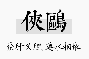 侠鸥名字的寓意及含义