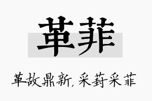 革菲名字的寓意及含义