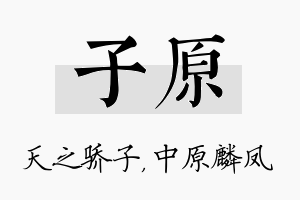 子原名字的寓意及含义