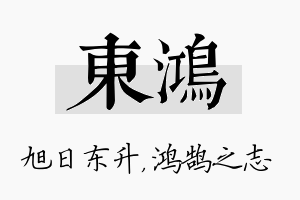 东鸿名字的寓意及含义