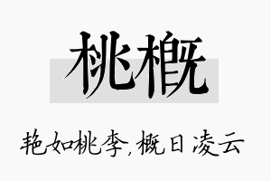 桃概名字的寓意及含义