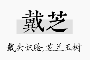 戴芝名字的寓意及含义