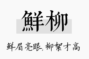 鲜柳名字的寓意及含义