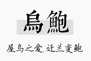 乌鲍名字的寓意及含义